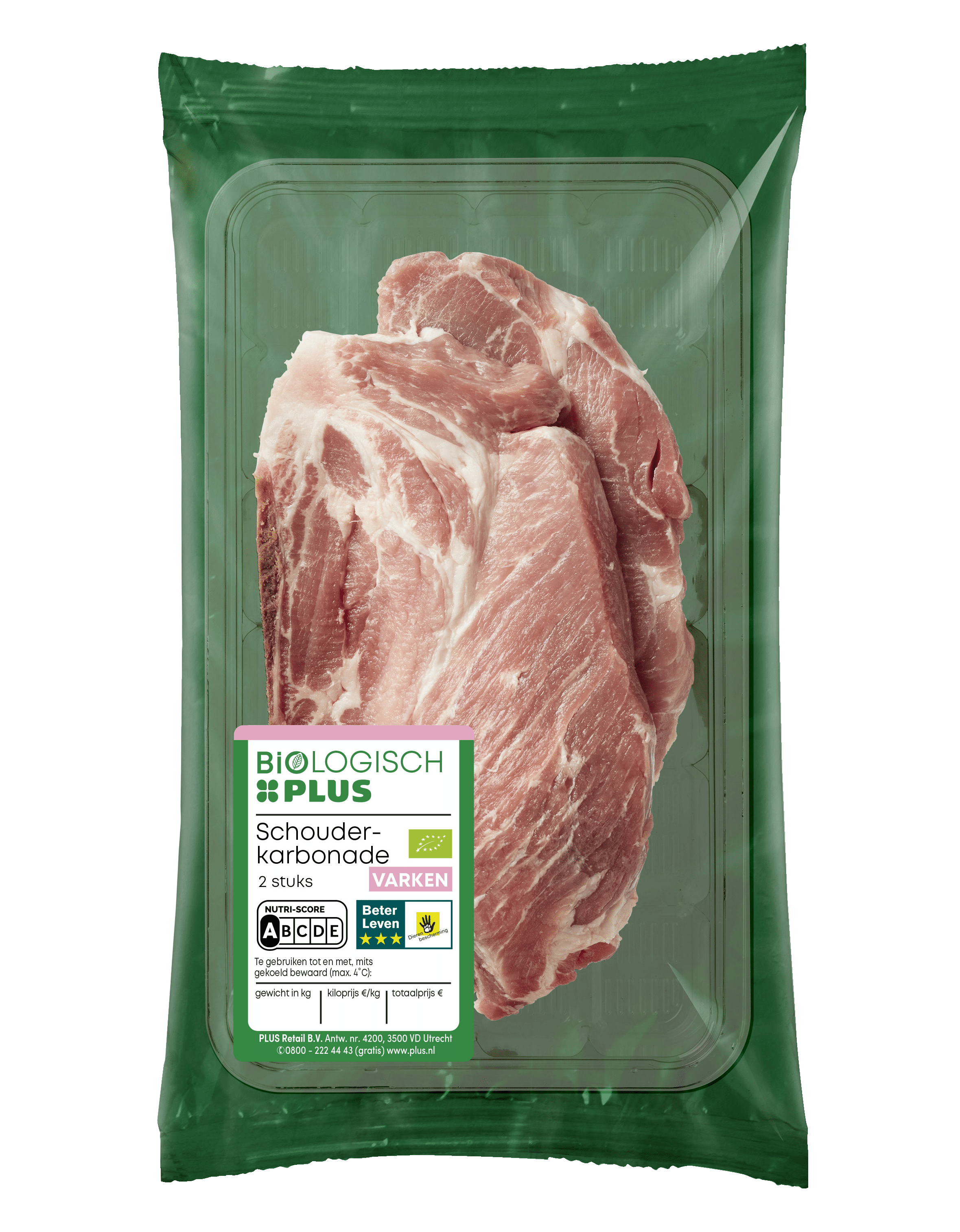 Biologisch PLUS Schouderkarbonade 2 stuks