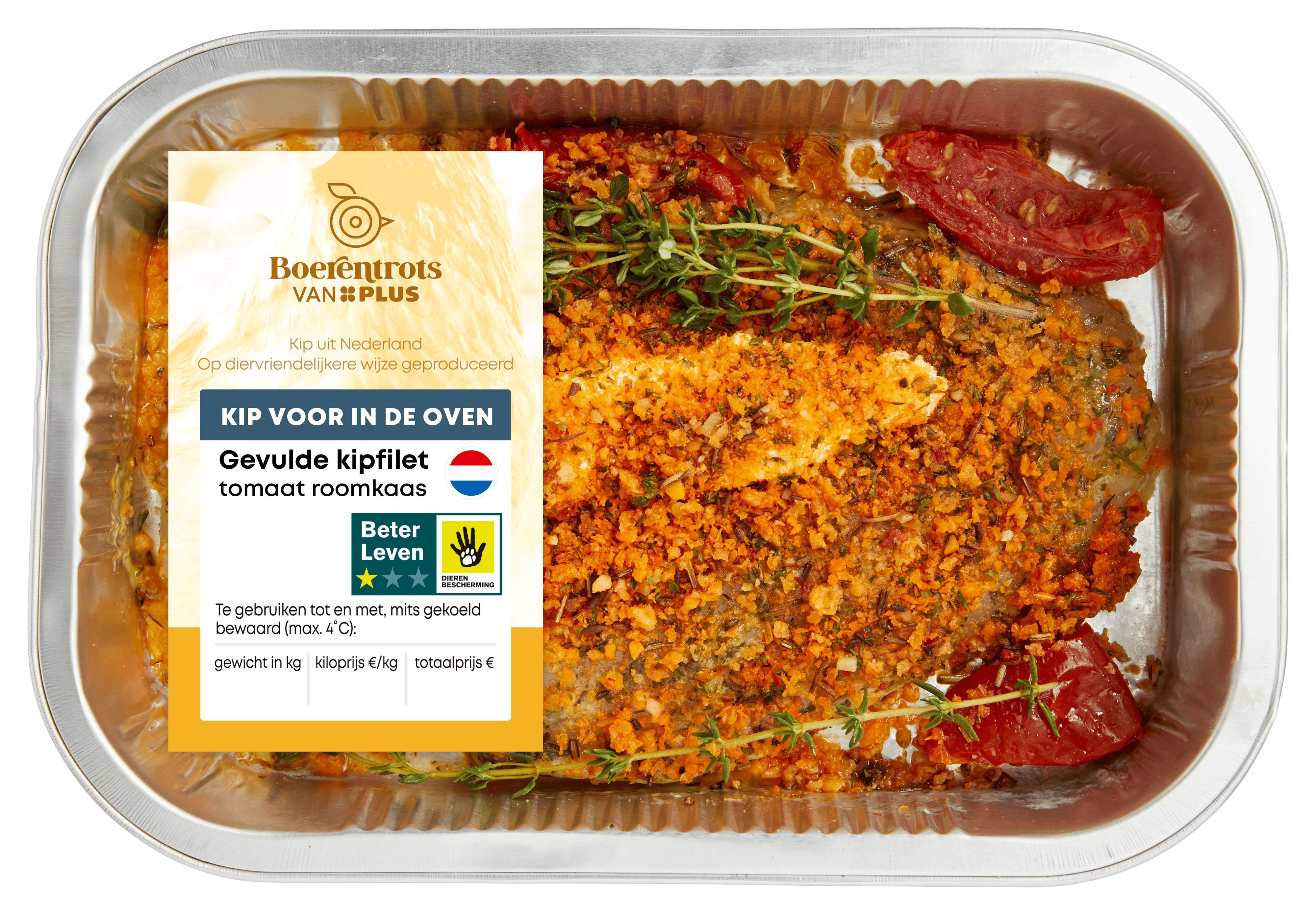 PLUS Ovenschotel gevulde kipfilet tomaat