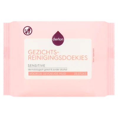 Derlon Gezichtsreinigingsdoekjes Sensitive