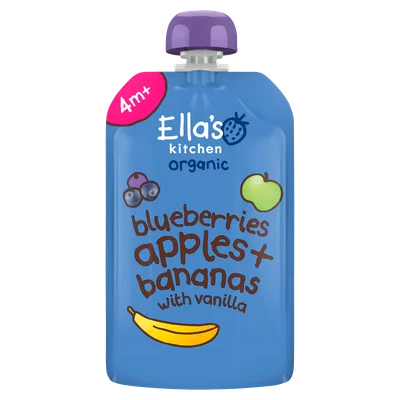 Ella's Kitchen 4+ Blueberries, Apples, Banana vanilla