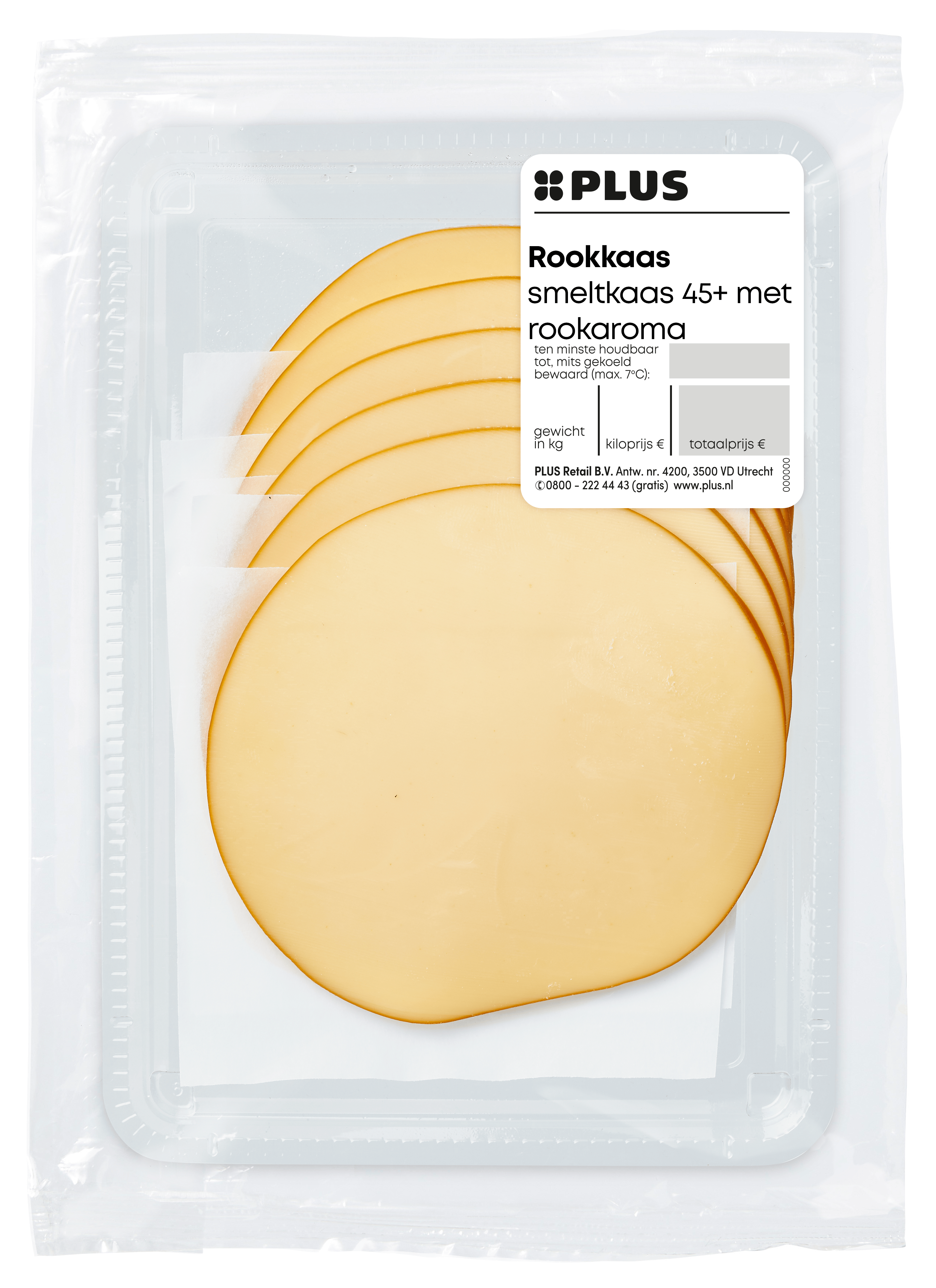 PLUS Rookkaas 45+ plakken