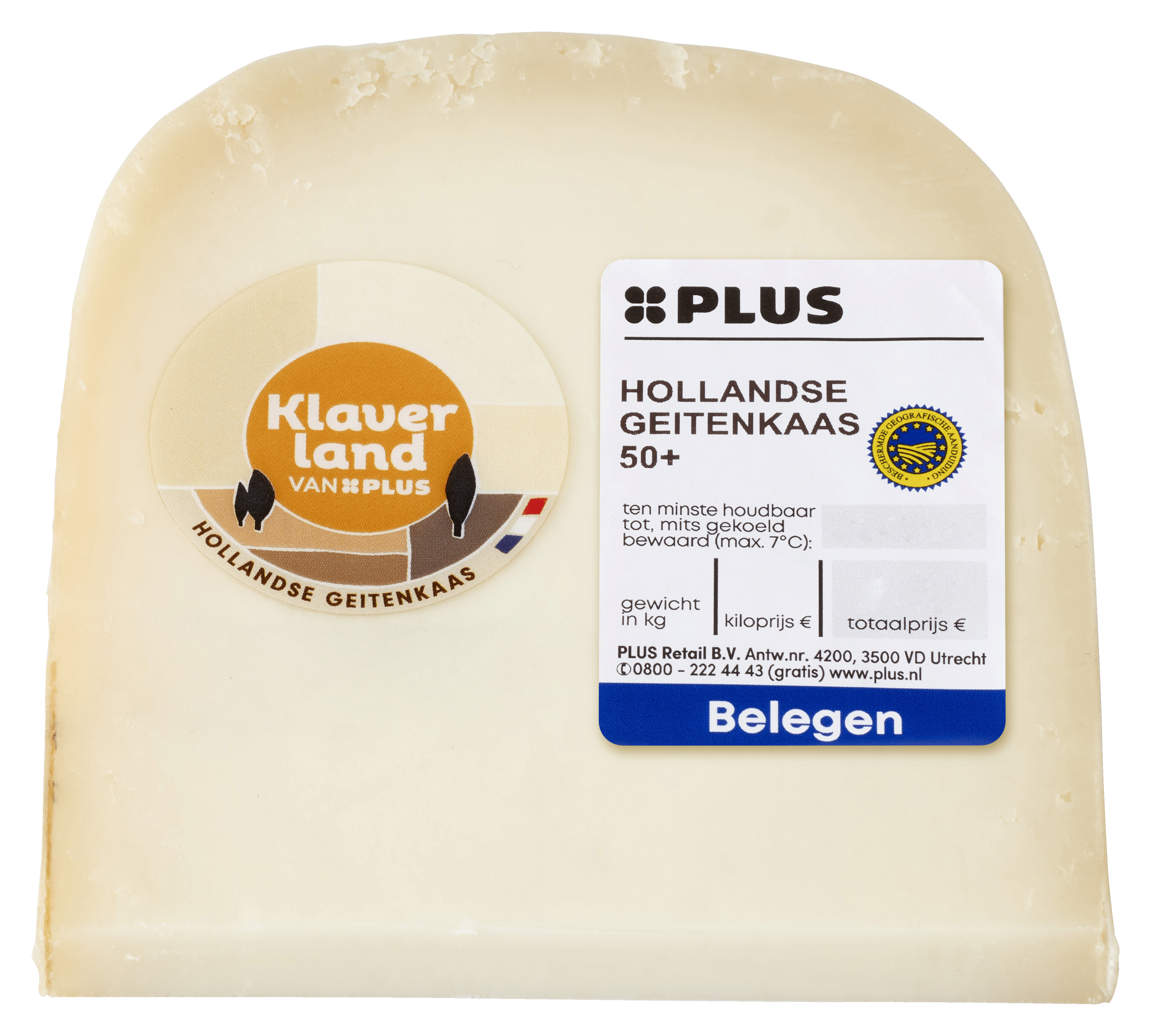 PLUS Klaverland Geitenkaas belegen 50+ stuk