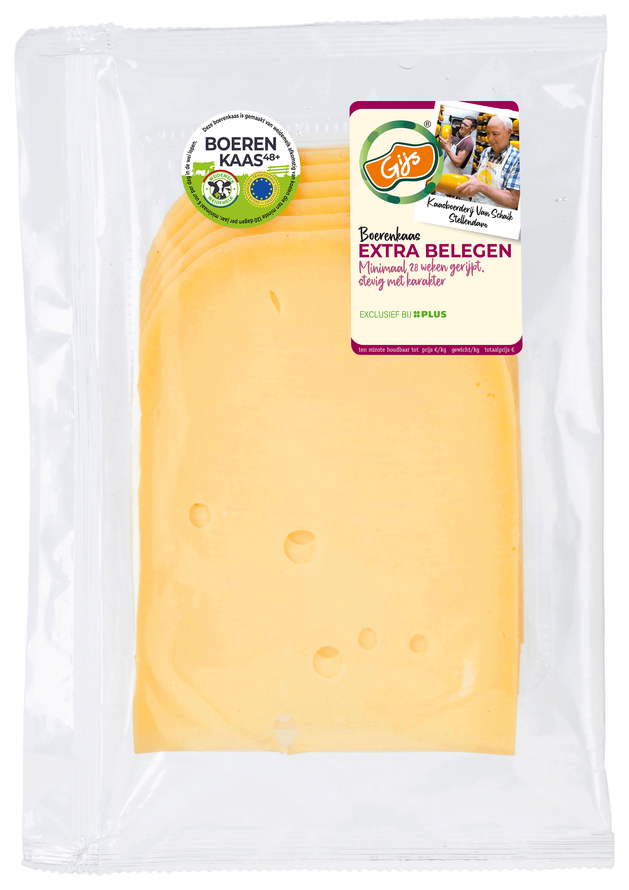 GIJS Boerenkaas extra belegen 48+ plakken