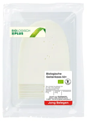 Biologisch PLUS Geitenkaas jong belegen 50+ plakken