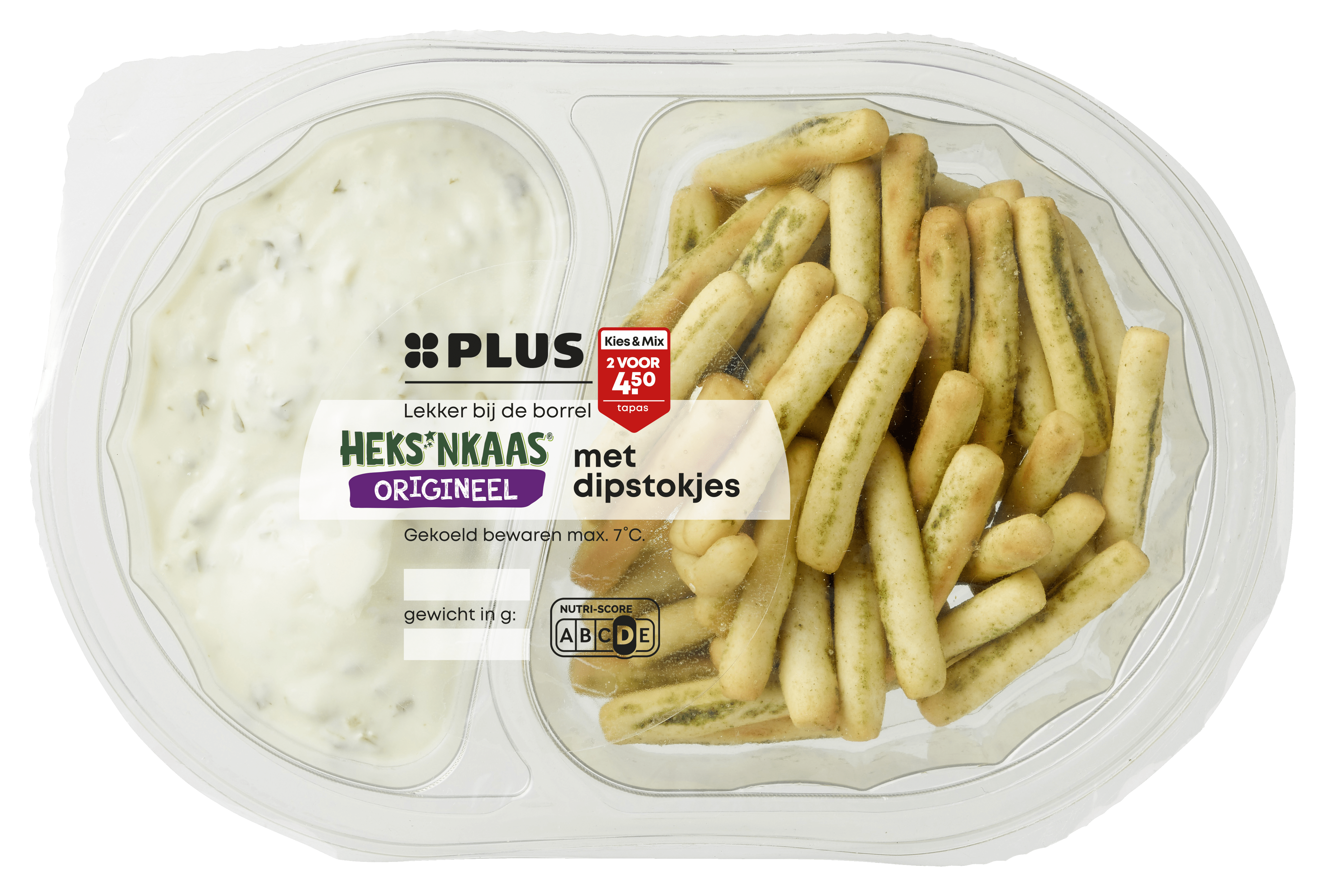 PLUS Heks'nkaas met dipstokjes