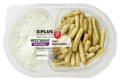 PLUS Heks'nkaas met dipstokjes