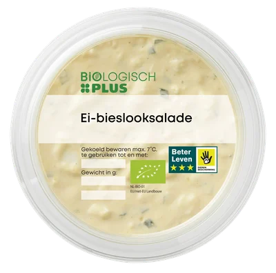 Biologisch PLUS Ei-bieslooksalade