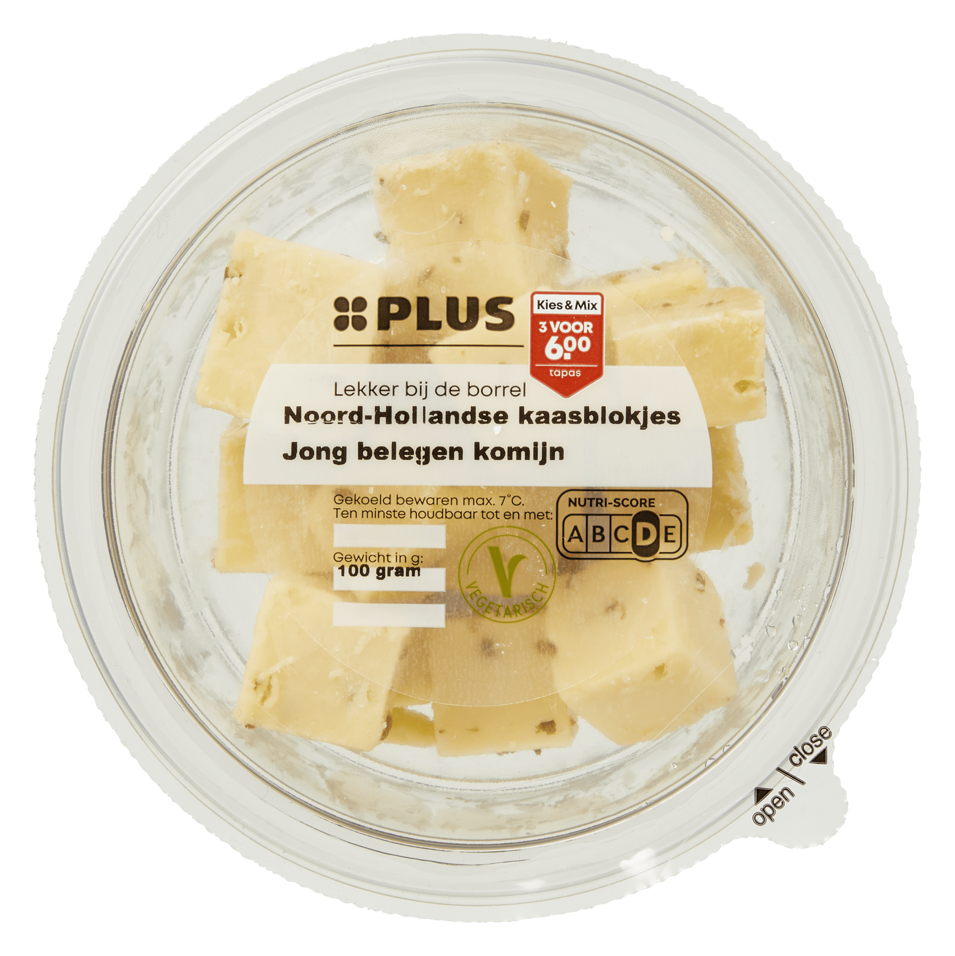 PLUS N-Holl Kaasblokjes J-Beleg Kom