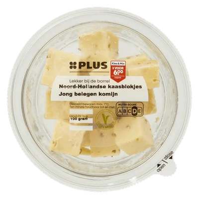 PLUS N-Holl Kaasblokjes J-Beleg Kom