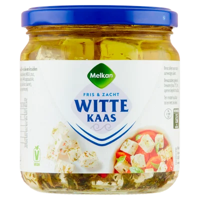 Melkan Witte kaasblokjes in olie met kruiden