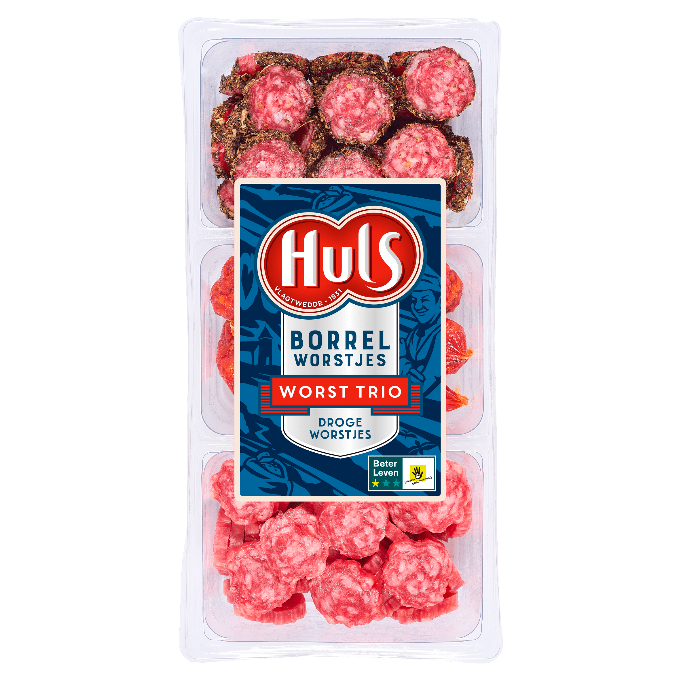 Huls Borrelworstjes trio