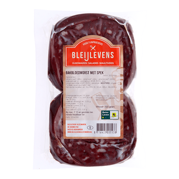 Bleijlevens Bakbloedworst met spek