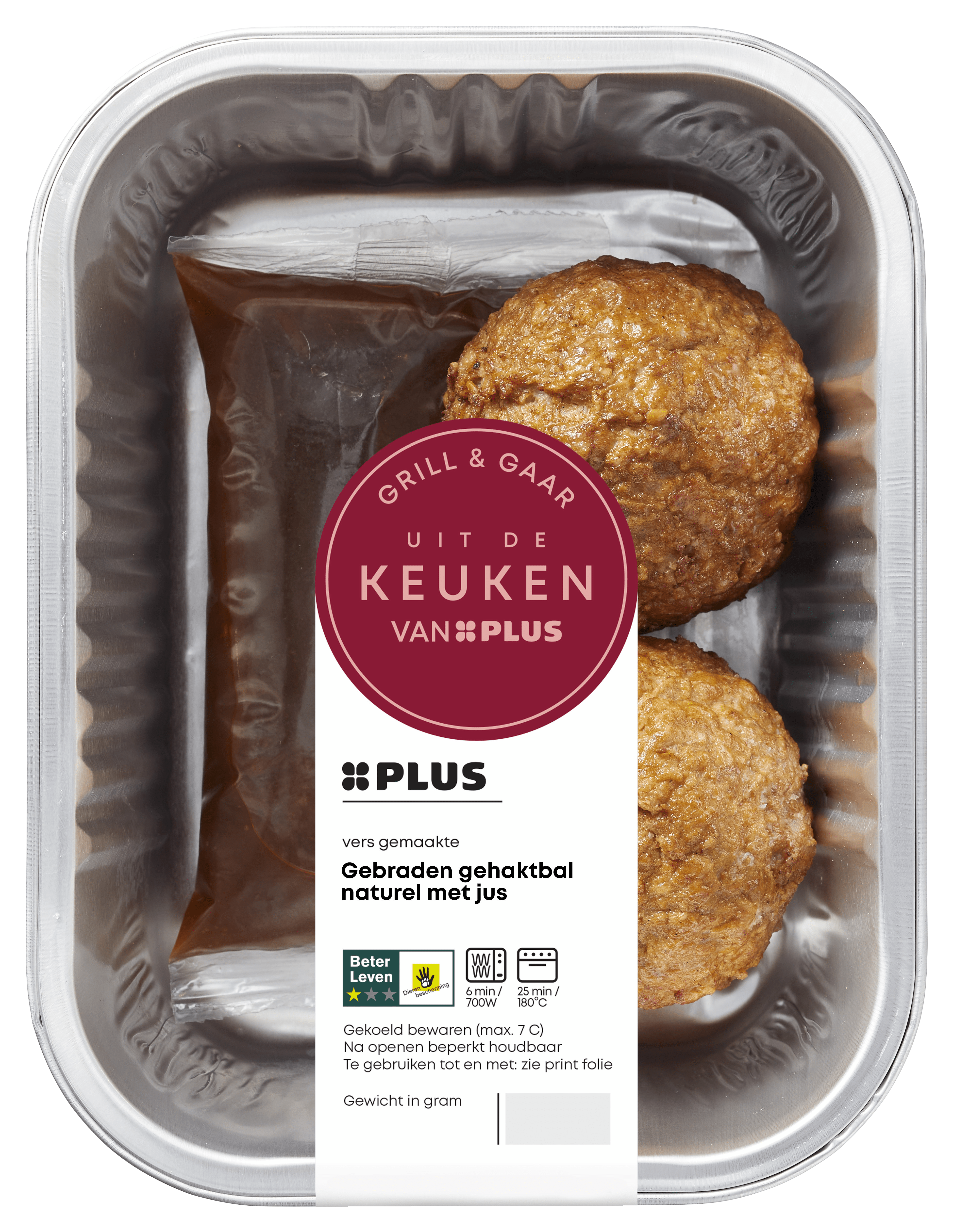 Uit de keuken van PLUS Krieltjes groenten gehaktbal