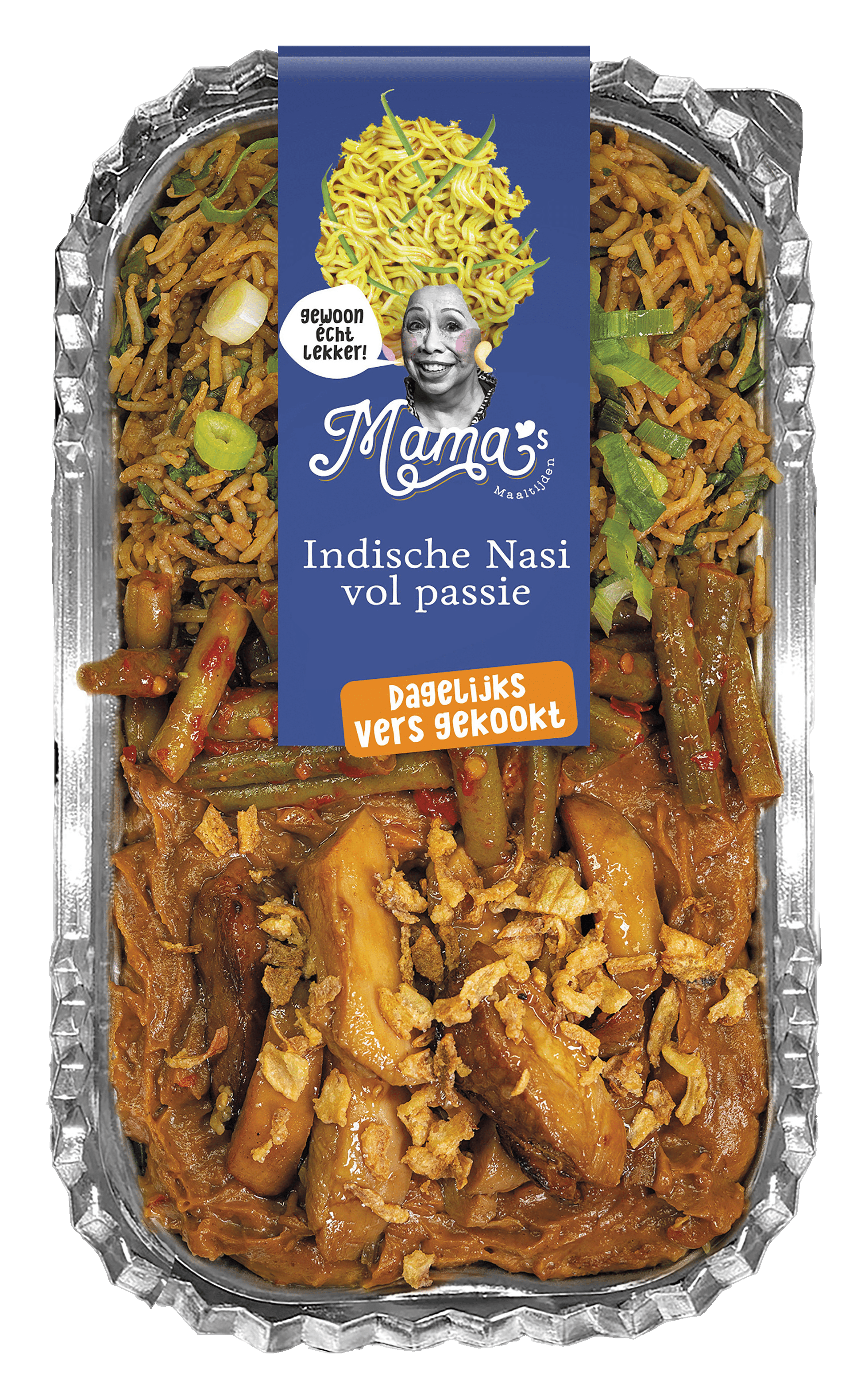 Mama's Maaltijden Indische nasi met kippendijsaté