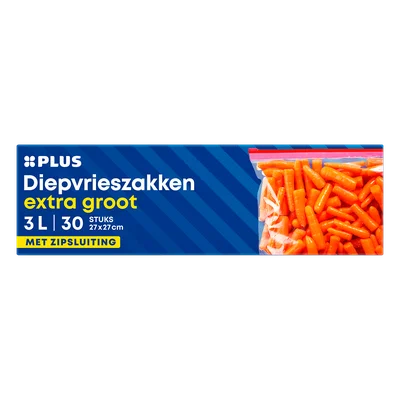 PLUS Diepvrieszakken hersluitbaar 3L