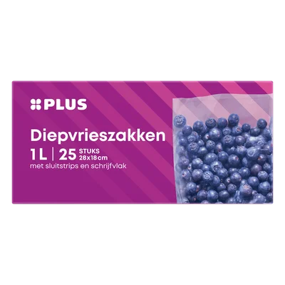 PLUS Diepvrieszakjes 1L