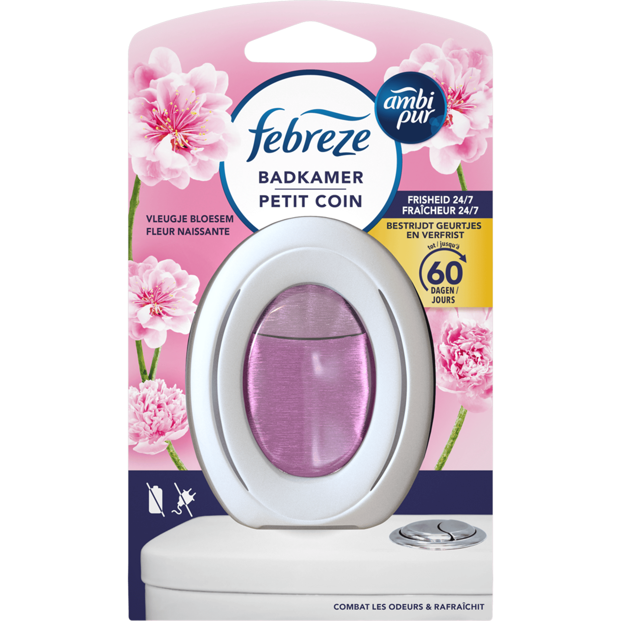 Ambipur Toiletblok Tri-Gel water blue blossom