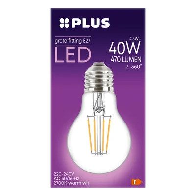 PLUS Lamp LED 40W grote fitting helder