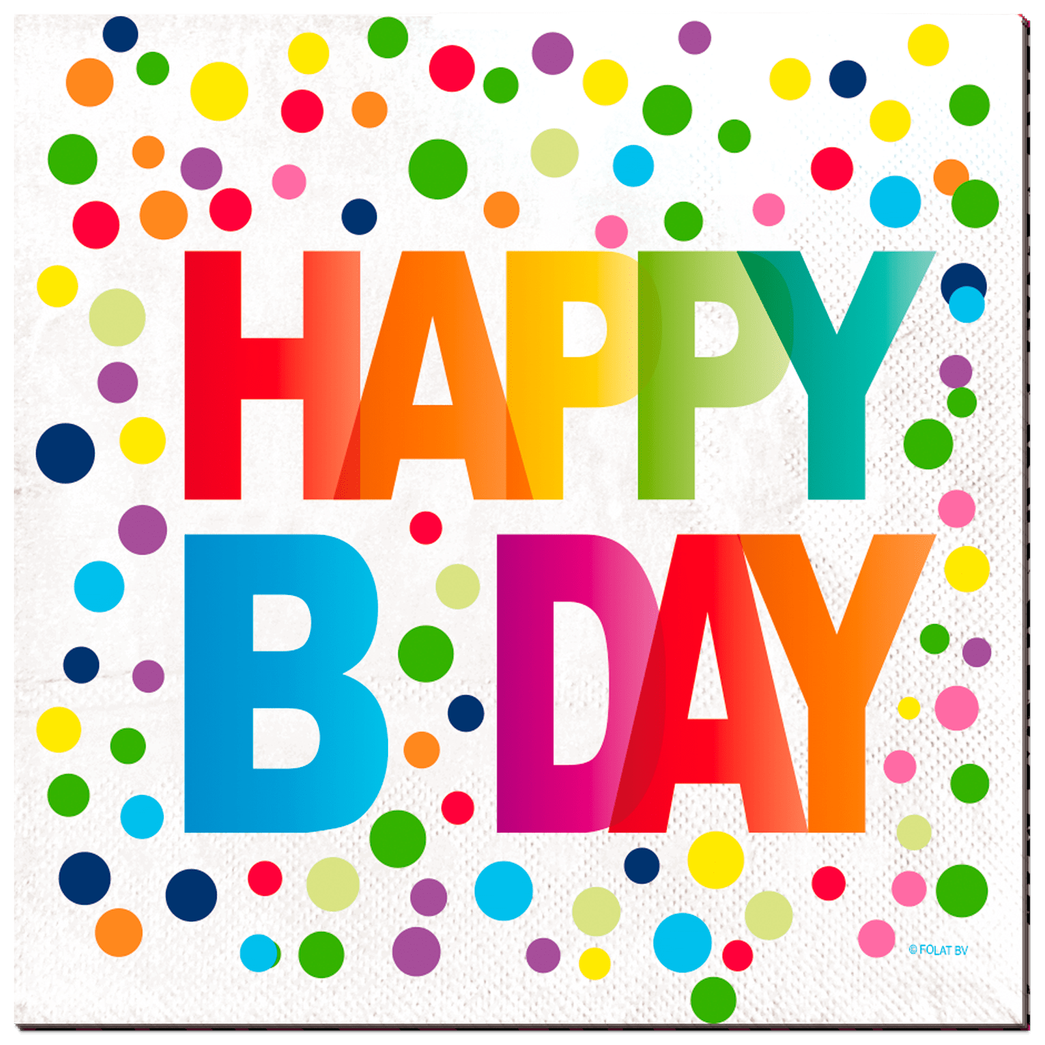 Folat Servetten rainbow dots