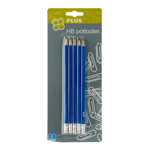 PLUS HB Potloden met gum FSC