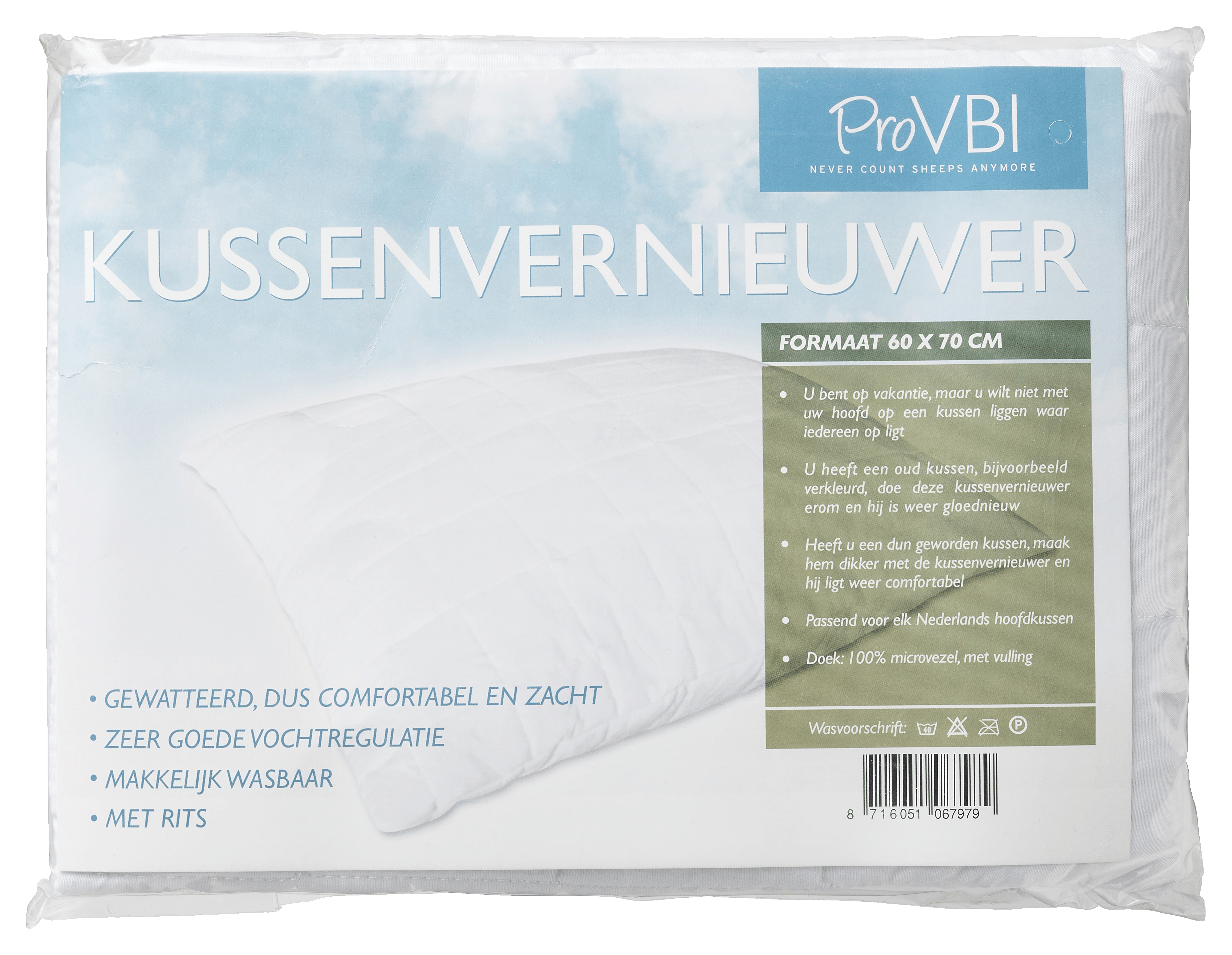 Provbi Kussenvernieuwer wit 60x70cm