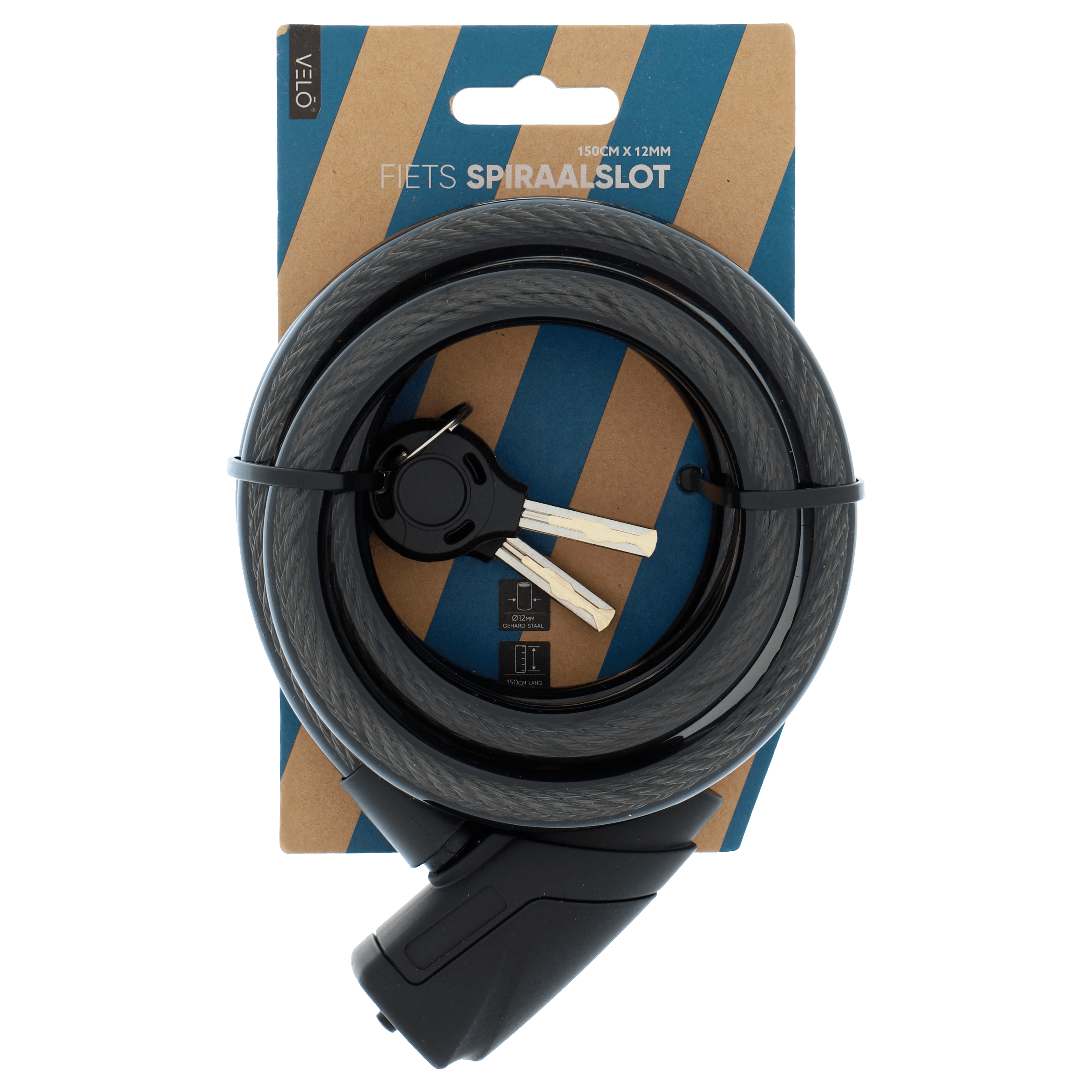 Velo Spiraalslot 12mm x 150 cm zwart