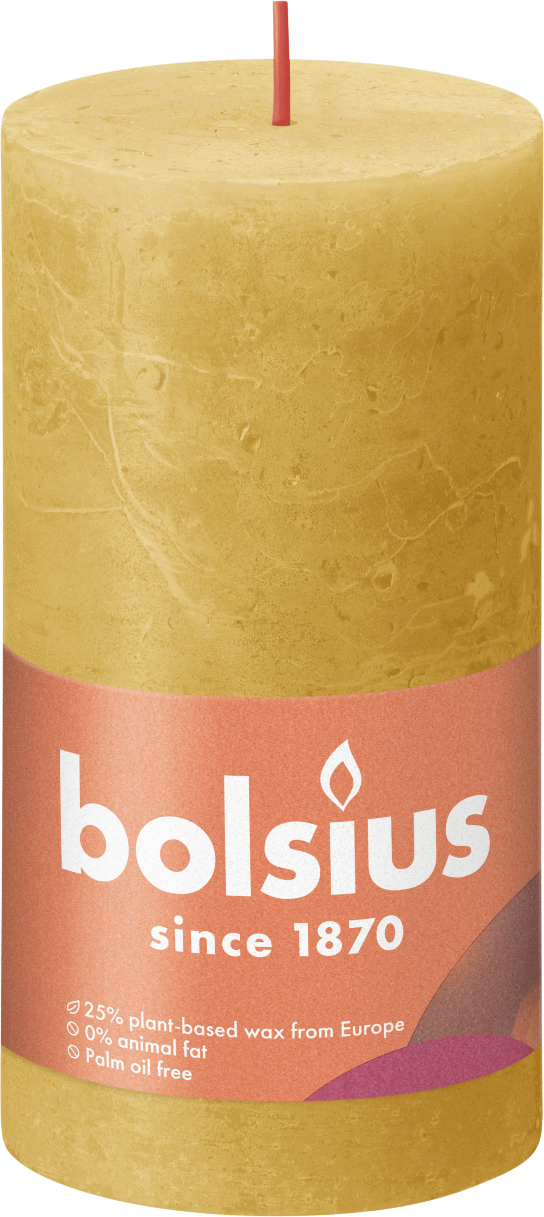 Bolsius Rustiek stompkaars 80/68 Honeycomb Yel