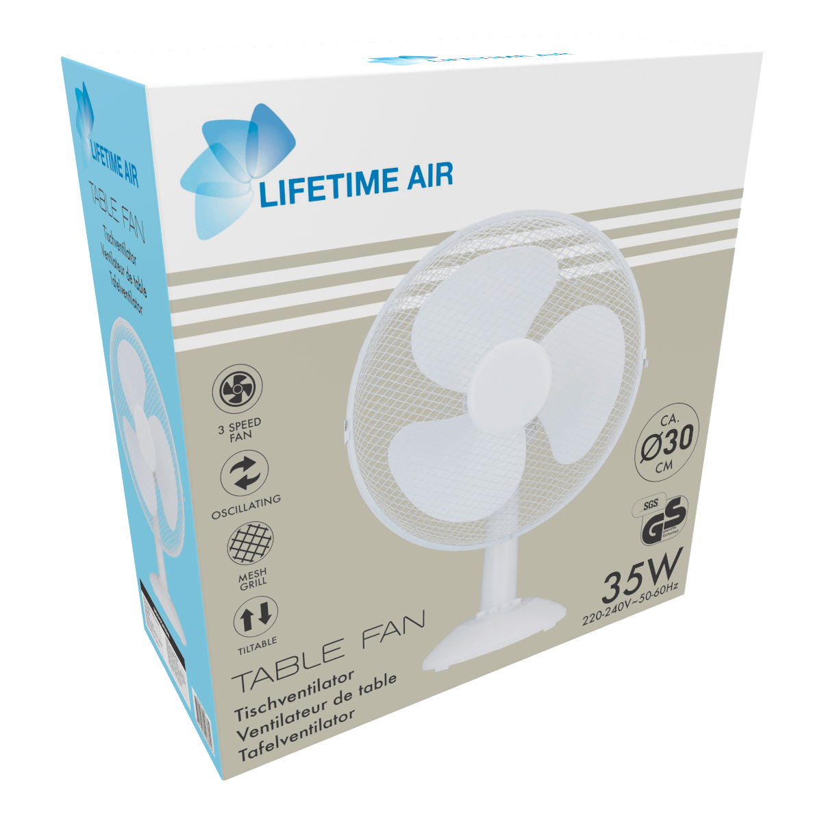 Lifetime clean Tafelventilator