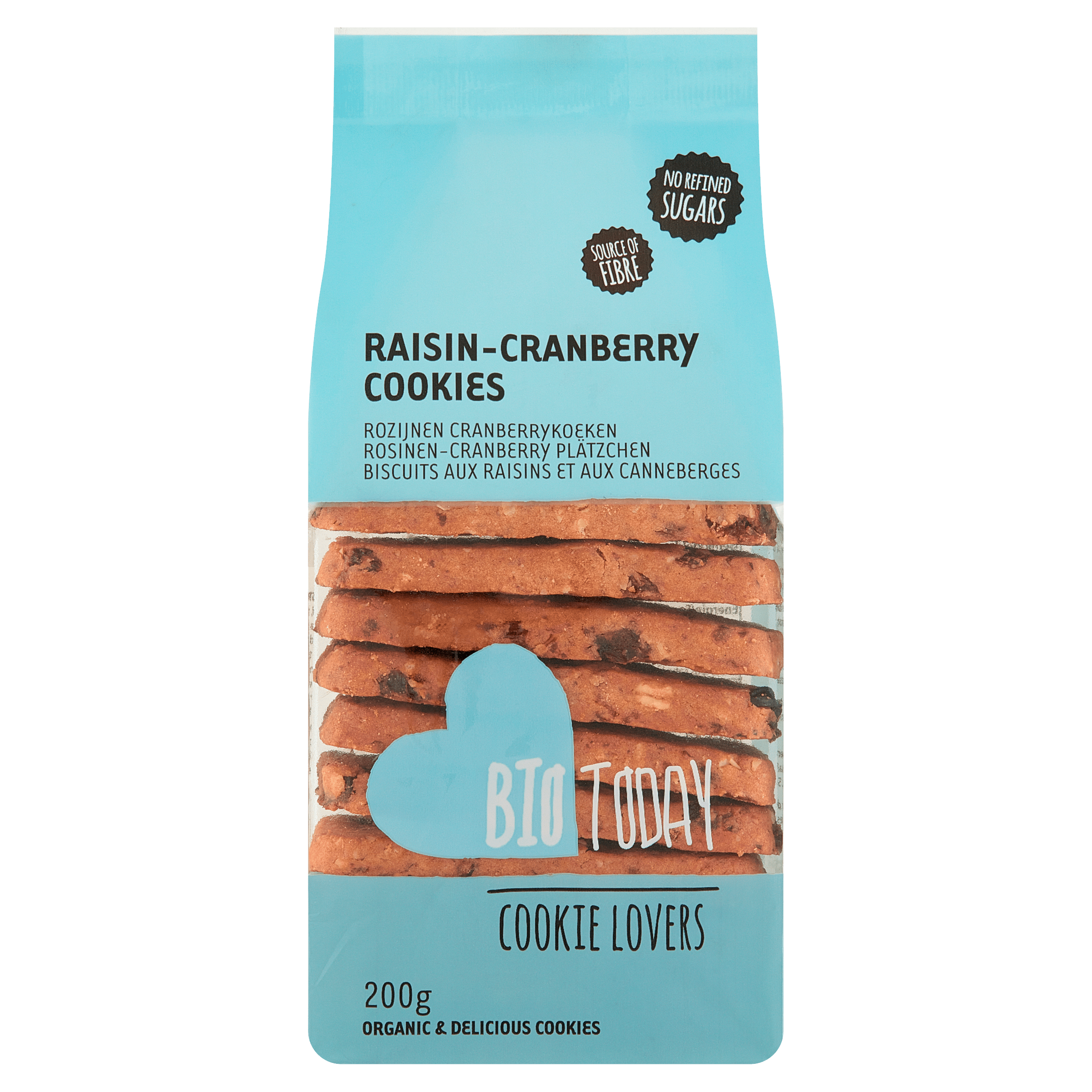 BioToday Koeken Rozijn en Cranberry  bio