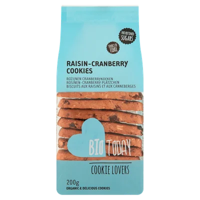 BioToday Koeken Rozijn en Cranberry  bio