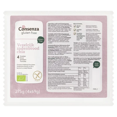 Consenza GV Vezelrijk zadenbrood chia bio