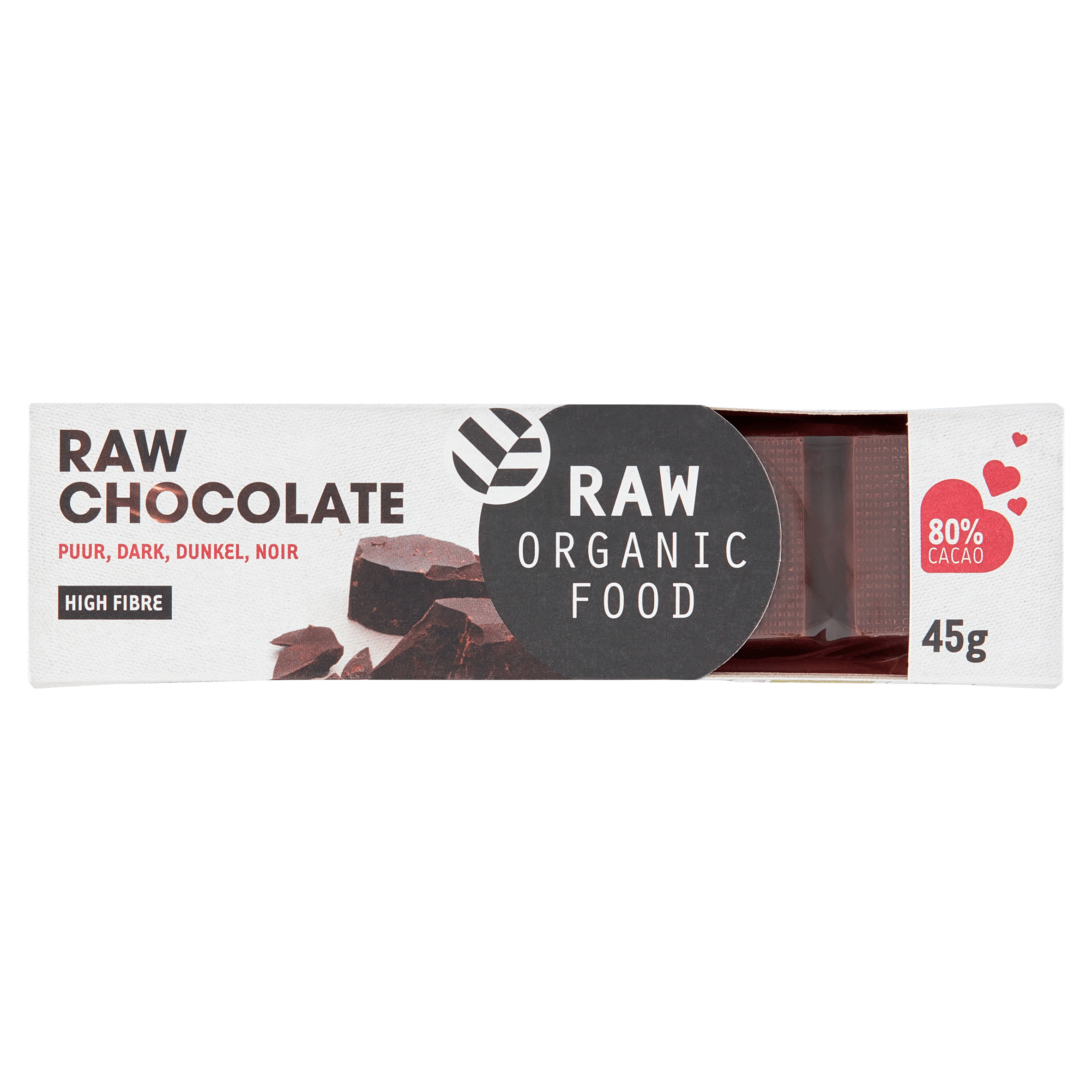 Raw Organic Food Choco reep puur bio