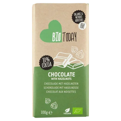 BioToday Chocoladetablet hazelnoot bio