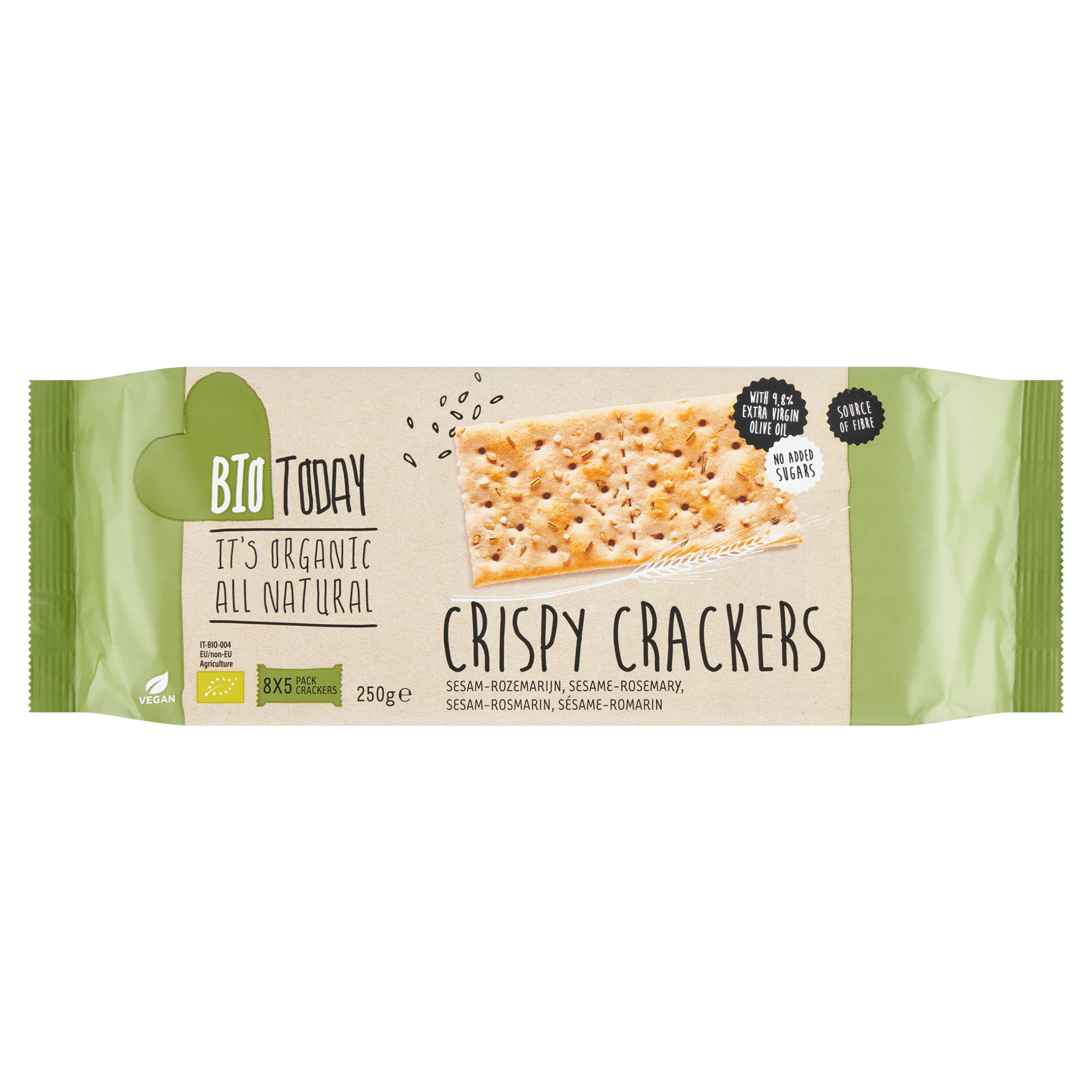 BioToday Crispy cracker sesam rozemarijn bio