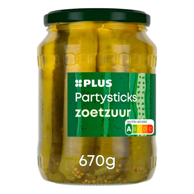 PLUS Augurken partysticks zoetzuur