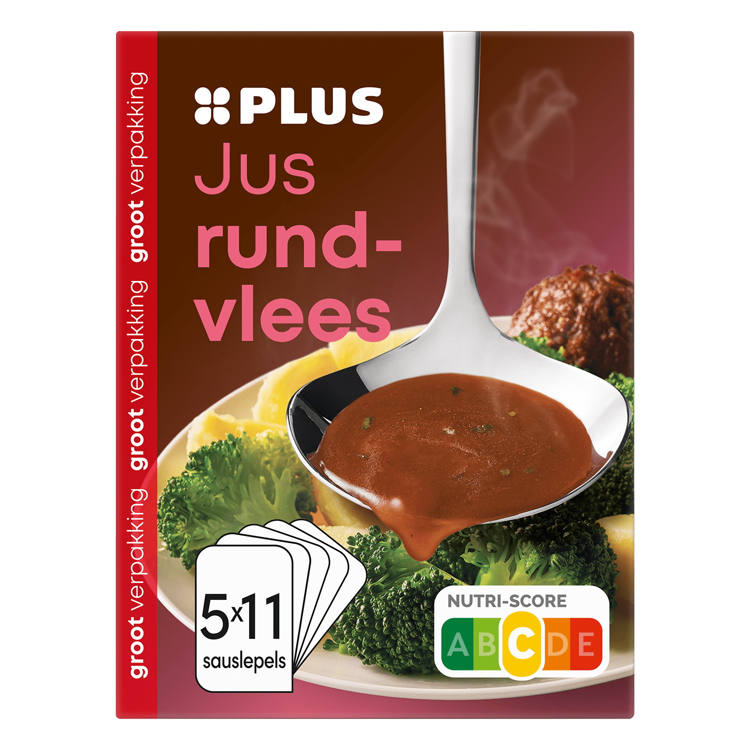PLUS Jus rundvlees 5-pack