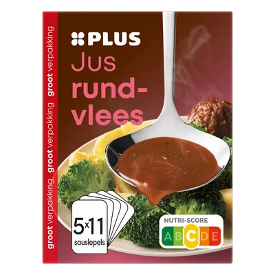 PLUS Jus rundvlees 5-pack