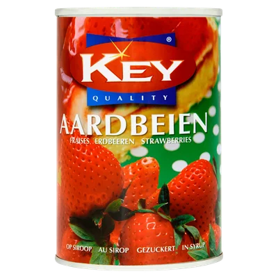 Key Aardbeien op siroop