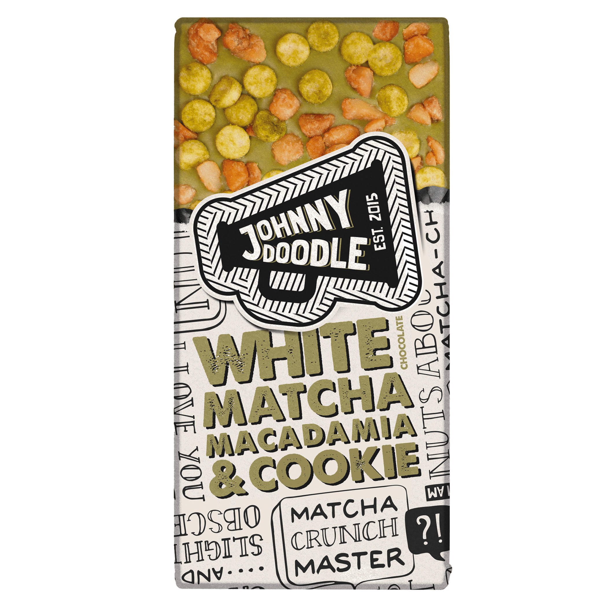 Johnny Doodle White matcha macadamia cookie