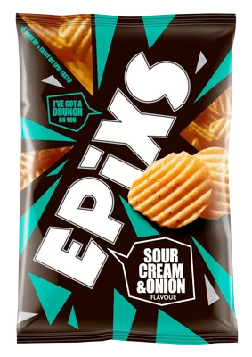 Epixs Ribbelchips sour cream & onion