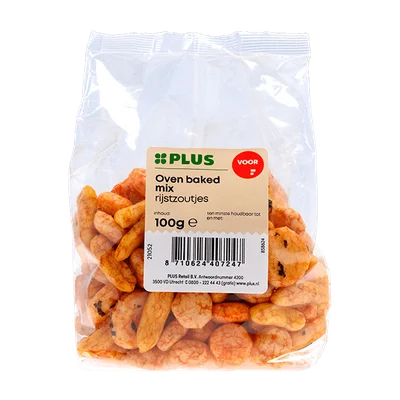 PLUS Oven baked rijstzoutjes
