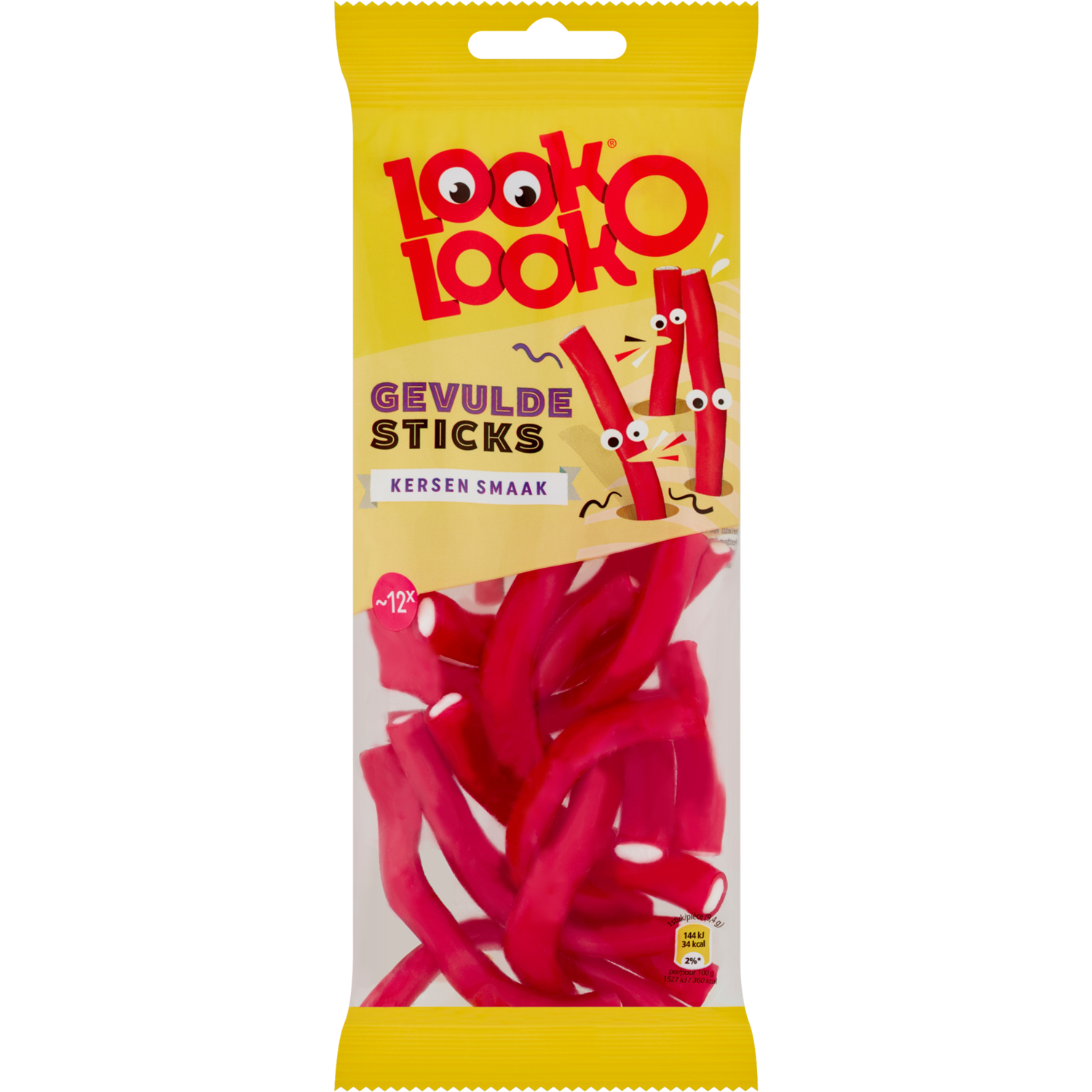 Look o Look Look-O-Look Gevulde Kersen Sticks