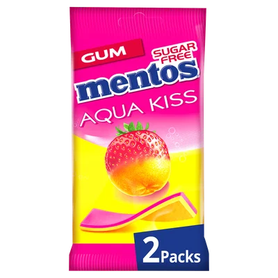 Mentos Aqua Kiss Strawberry - Mandarin 2-pack