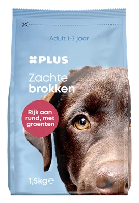 PLUS Zachte hondenbrokken adult
