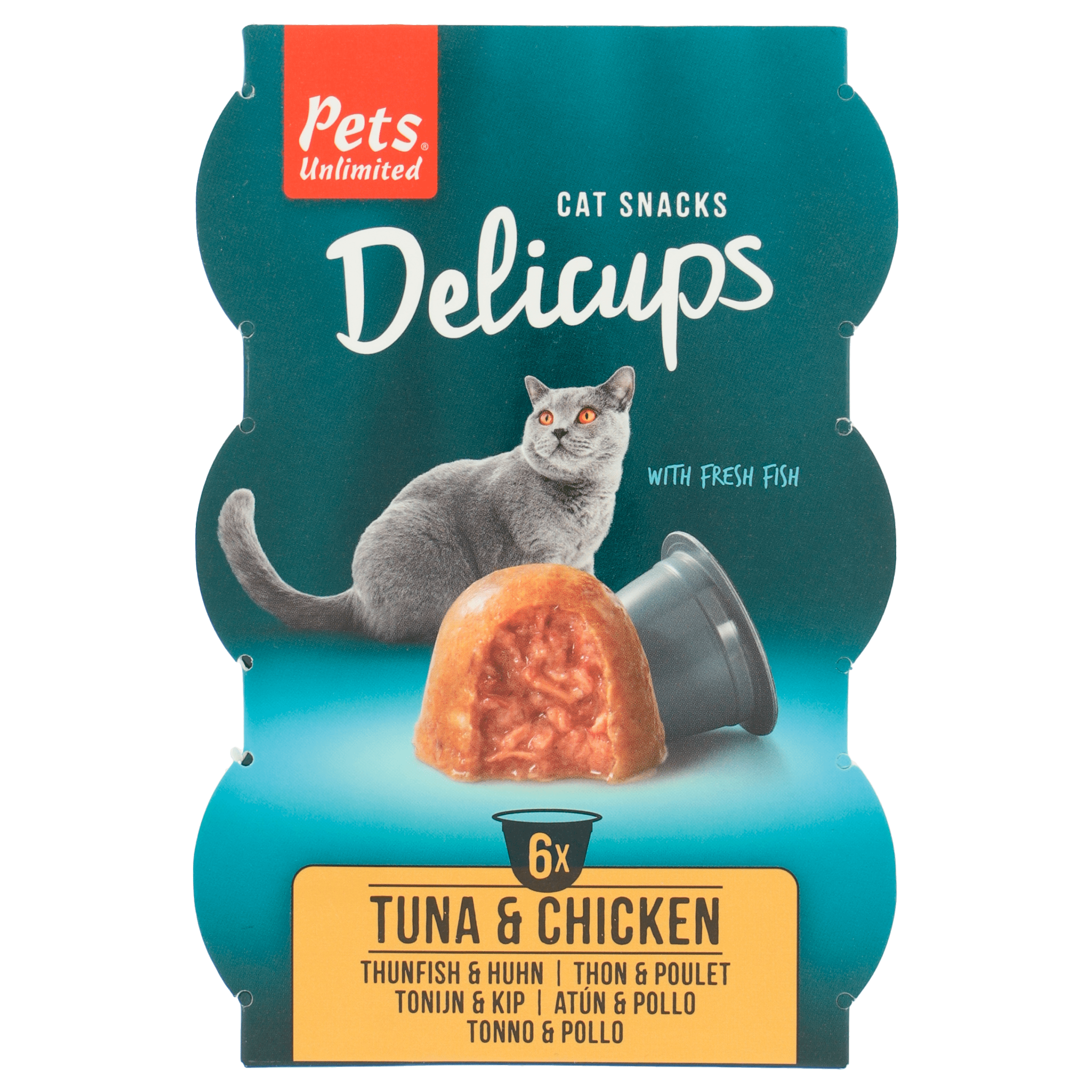 Pets Unlimited Delicups tonijn&kip