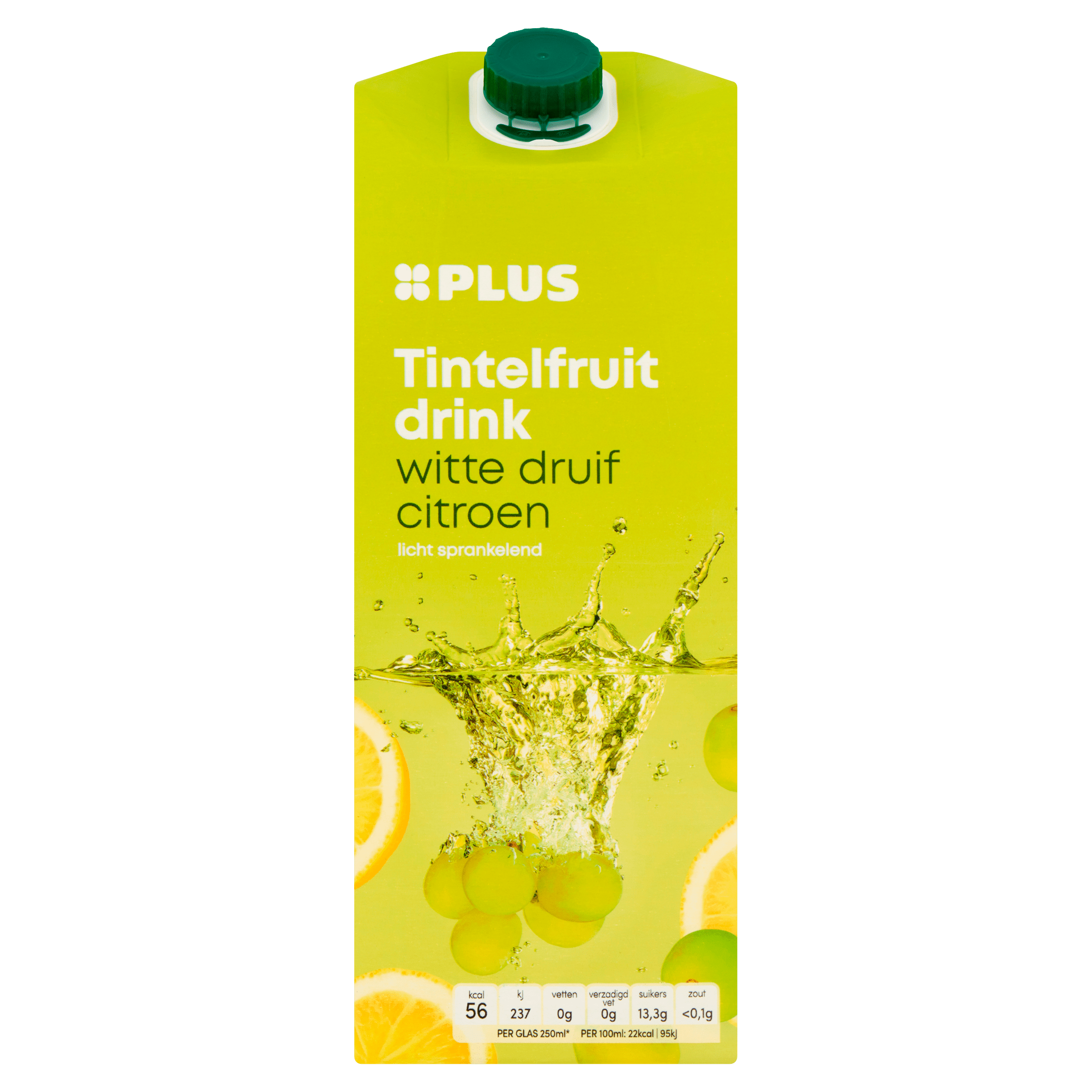 PLUS Tintelfruit 1kcal witte druif citroen