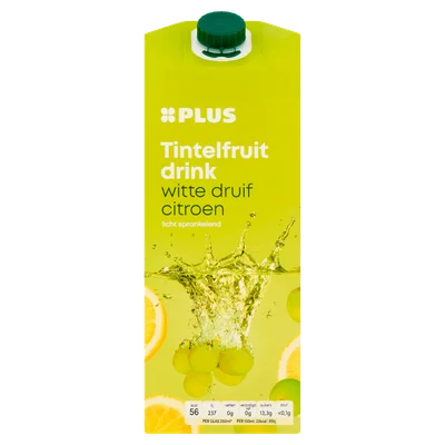 PLUS Tintelfruit 1kcal witte druif citroen