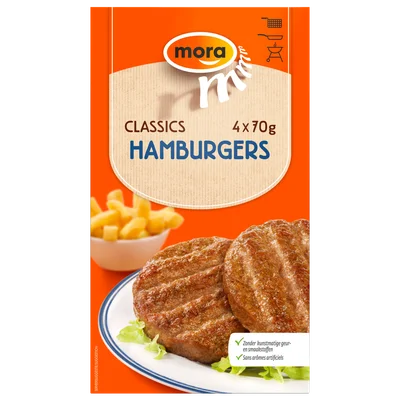 Mora Hamburgers 4 stuks
