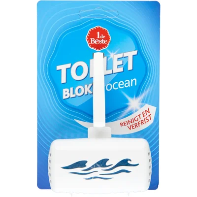 1 de Beste Toiletblok met houder aqua