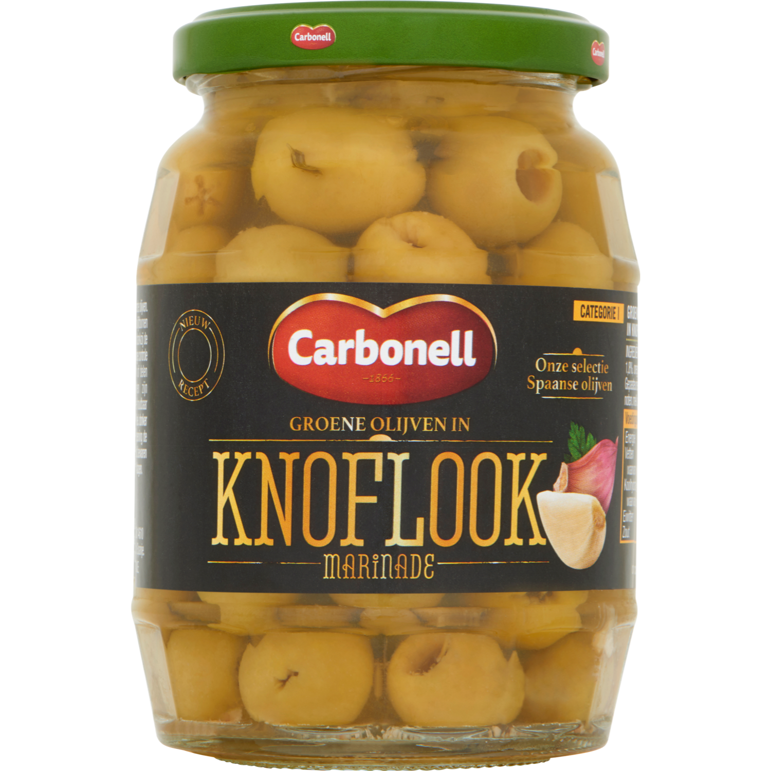 Carbonell Groene olijven in knoflook marinade